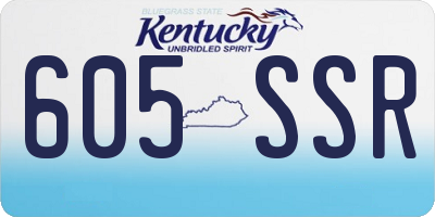 KY license plate 605SSR