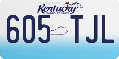 KY license plate 605TJL