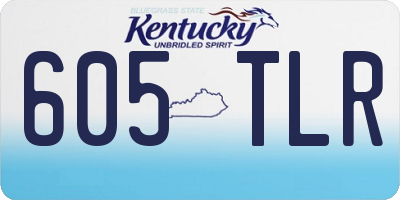 KY license plate 605TLR