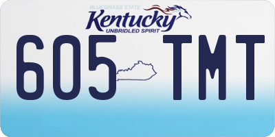 KY license plate 605TMT