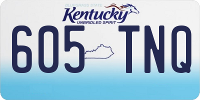 KY license plate 605TNQ