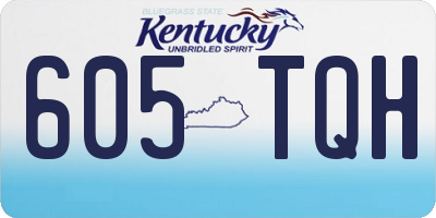 KY license plate 605TQH