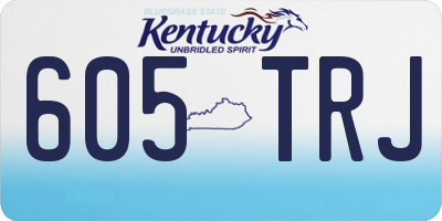 KY license plate 605TRJ