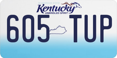 KY license plate 605TUP