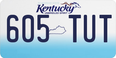 KY license plate 605TUT