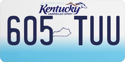 KY license plate 605TUU