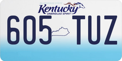 KY license plate 605TUZ