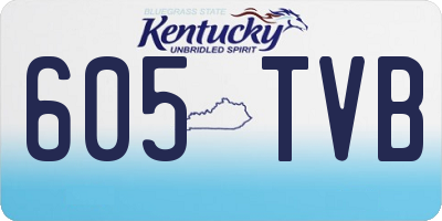 KY license plate 605TVB