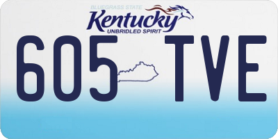 KY license plate 605TVE
