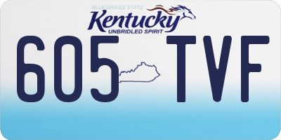 KY license plate 605TVF