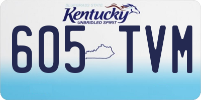KY license plate 605TVM