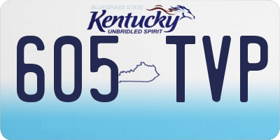 KY license plate 605TVP