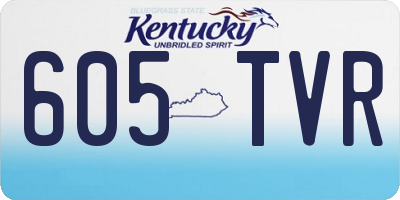KY license plate 605TVR