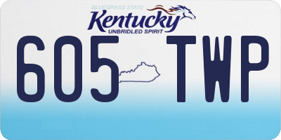 KY license plate 605TWP