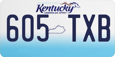 KY license plate 605TXB