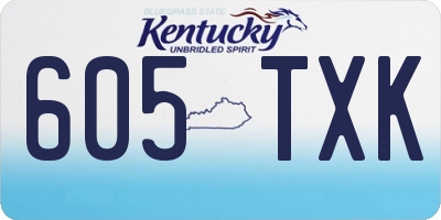 KY license plate 605TXK