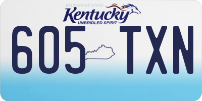 KY license plate 605TXN