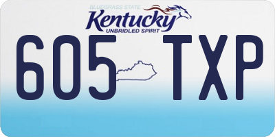 KY license plate 605TXP