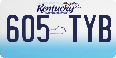 KY license plate 605TYB