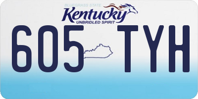 KY license plate 605TYH