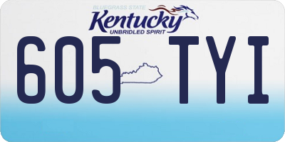 KY license plate 605TYI