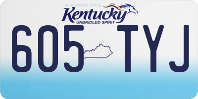 KY license plate 605TYJ