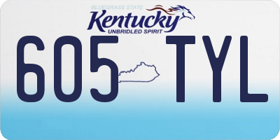KY license plate 605TYL