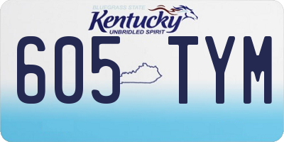 KY license plate 605TYM