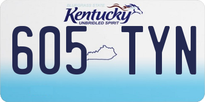 KY license plate 605TYN