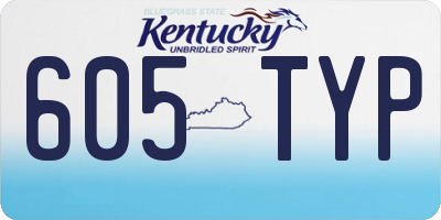KY license plate 605TYP