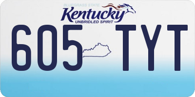 KY license plate 605TYT