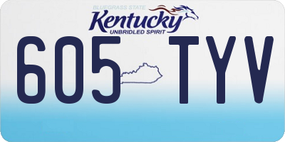 KY license plate 605TYV