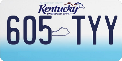 KY license plate 605TYY
