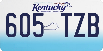 KY license plate 605TZB