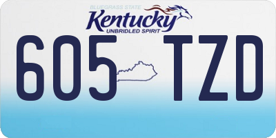 KY license plate 605TZD