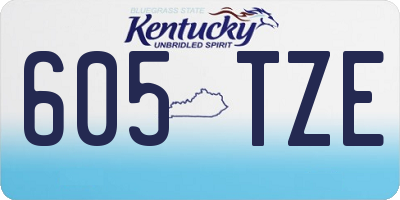 KY license plate 605TZE