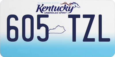 KY license plate 605TZL