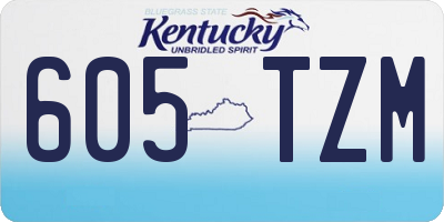 KY license plate 605TZM