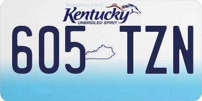 KY license plate 605TZN