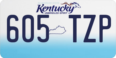 KY license plate 605TZP