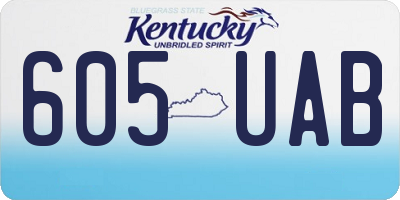 KY license plate 605UAB