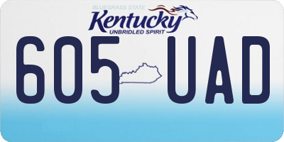 KY license plate 605UAD