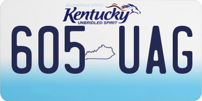 KY license plate 605UAG