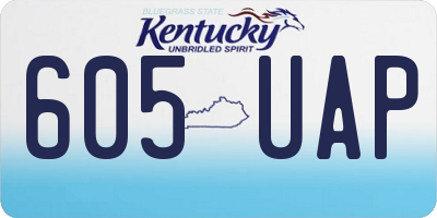 KY license plate 605UAP