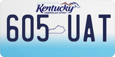 KY license plate 605UAT