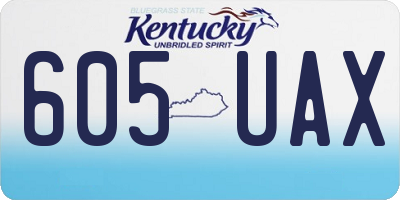 KY license plate 605UAX