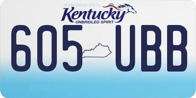 KY license plate 605UBB