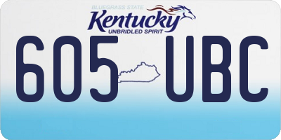 KY license plate 605UBC