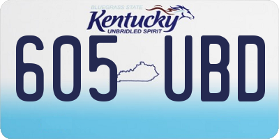 KY license plate 605UBD