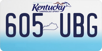 KY license plate 605UBG